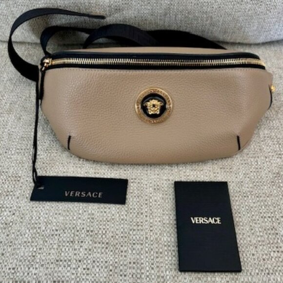 NWT, Authentic Versace Medusa Head Leather Bum Bag - Picture 10 of 12